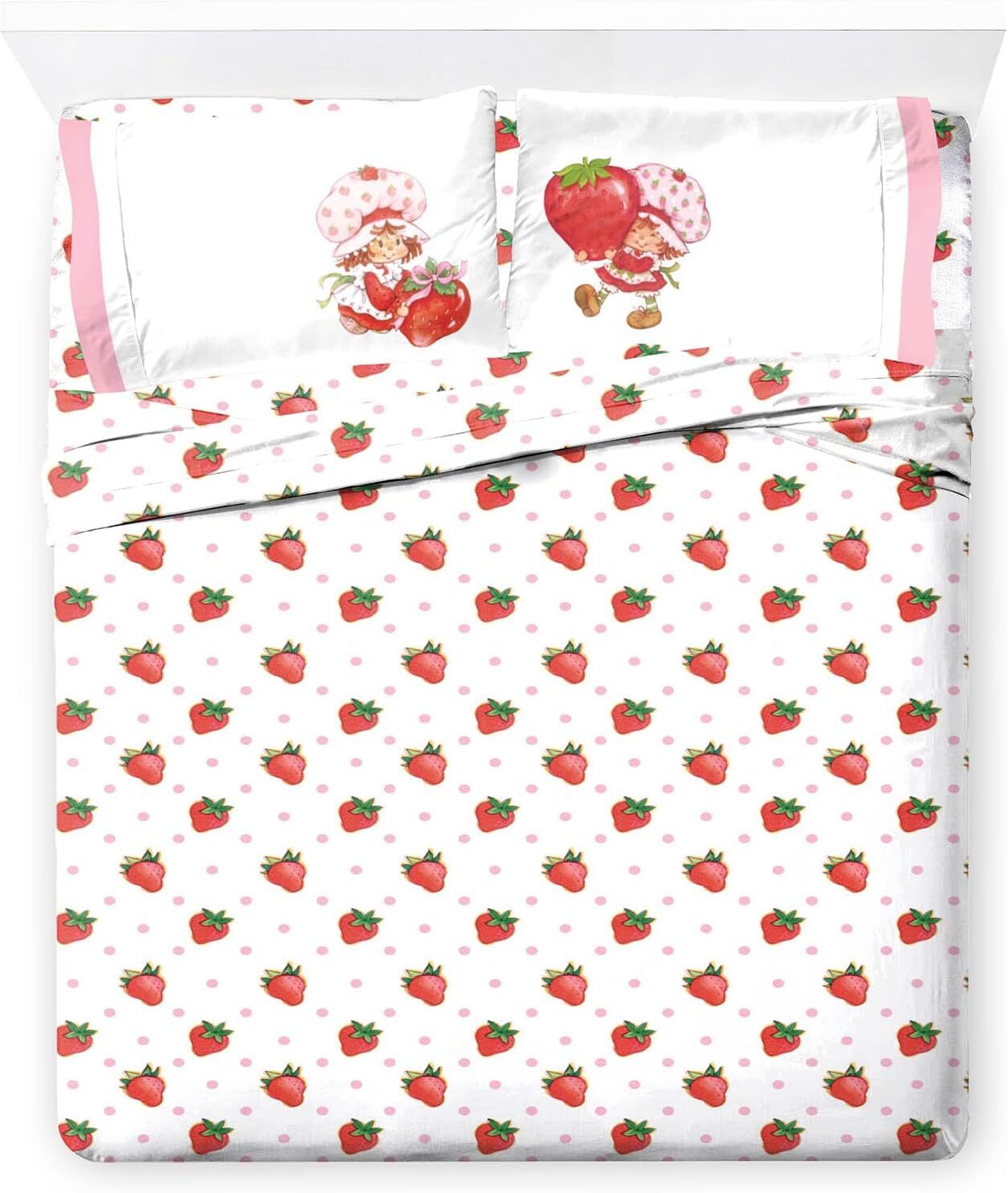 Jay Franco Strawberry Shortcake Full Size Full, White –