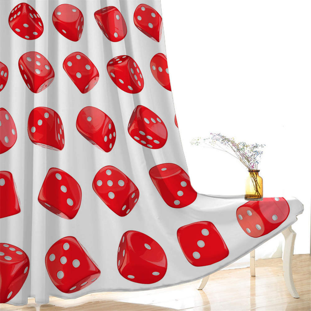 Red Apple Big Red Coat Strawberry Printing 3D Blockout Curtains Fabric Window