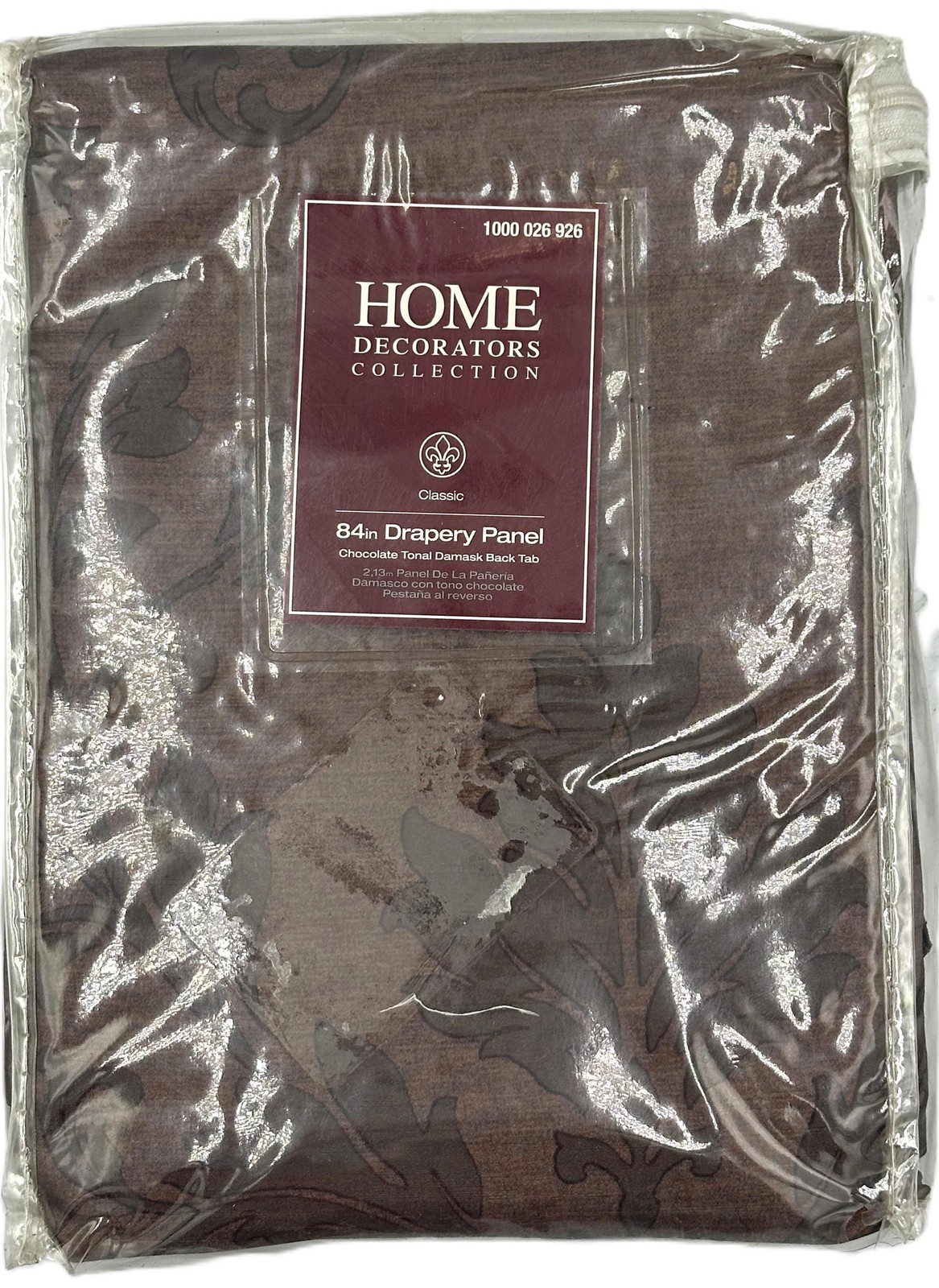 Home Decorators Collection Chocolate Polyester Back Tab Curtain 50in W x 84in L