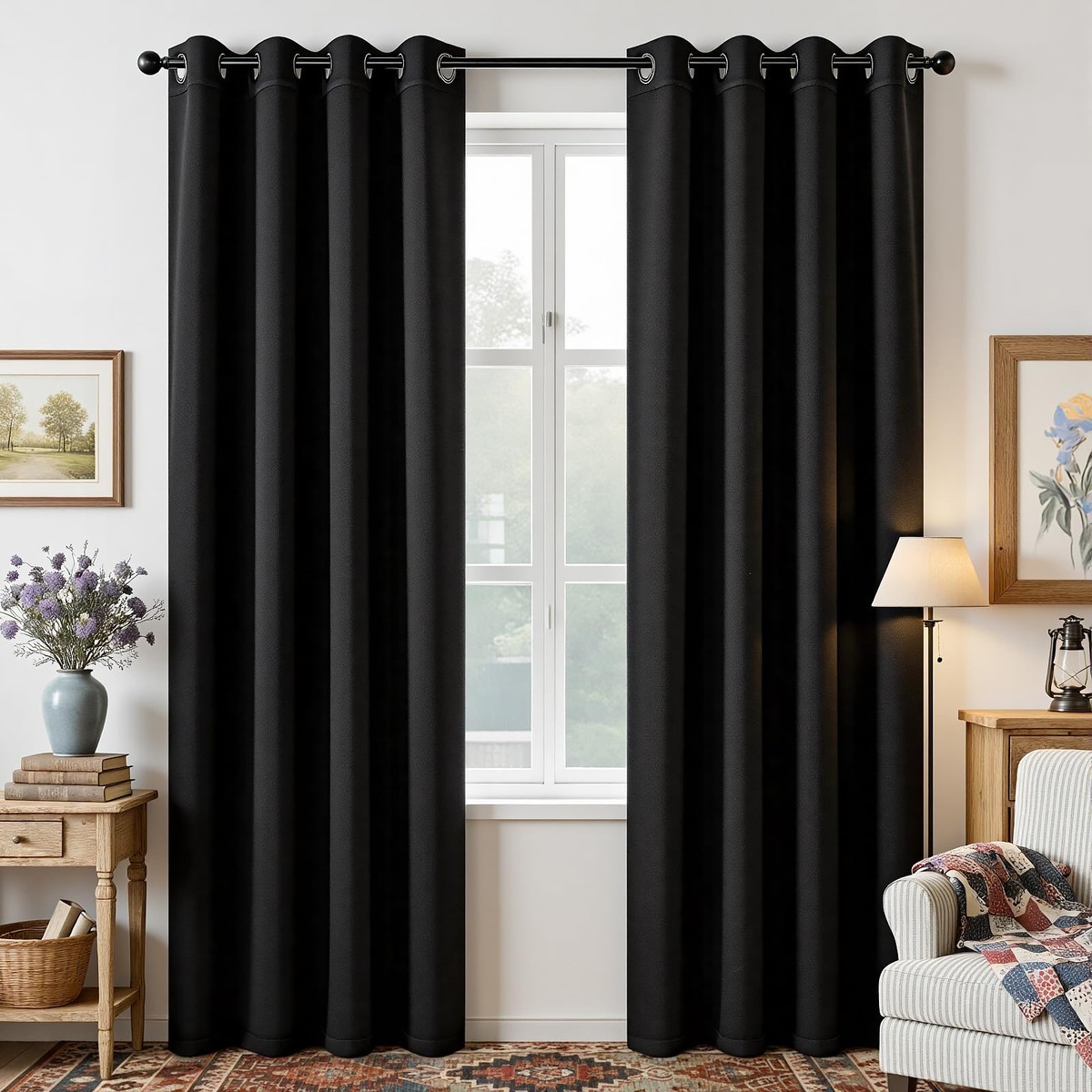 Joydeco Curtains For Bedroom 84 – Out Curtains Grommets Thermal Insulated Room