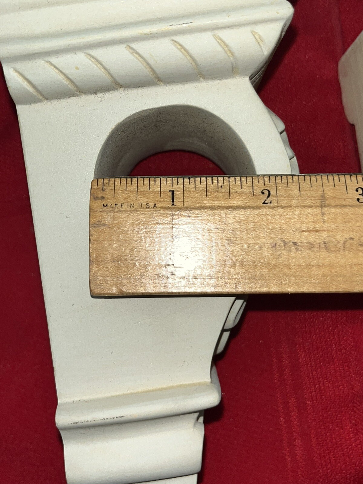 ORNATE SHABBY CHIC IVORY PLASTER DRAPERY /WALL HANGING ROD HOLDERS WALL MOUNT