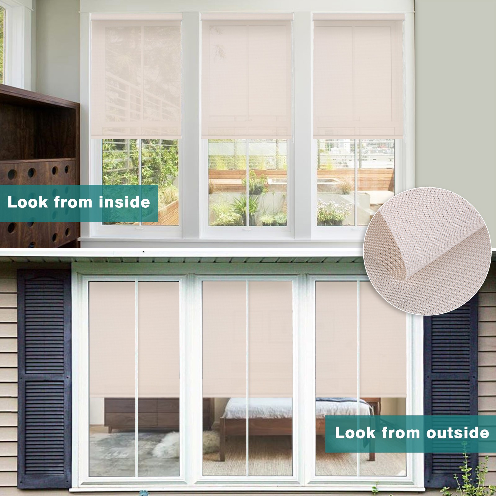 Changshase Corded Custom Light Filtering Window Blinds Roller Shades