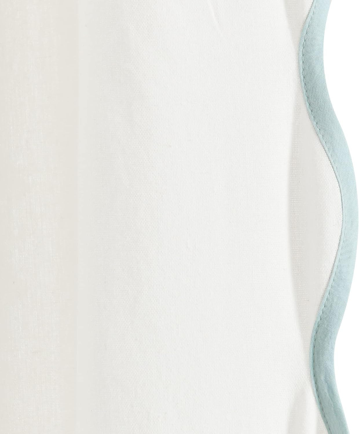Coastal Chic Scalloped Edge Light Filtering Window Curtain Panels Pair, 52″ W X