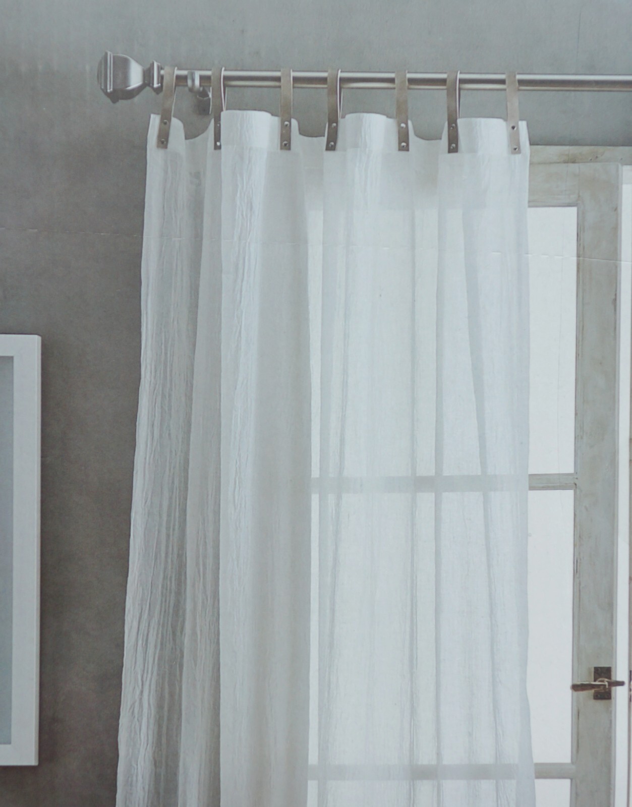 NEW DKNY 2 Panels Window Curtain Drapes ~City Breeze Sheer~Cream White~ 50×96
