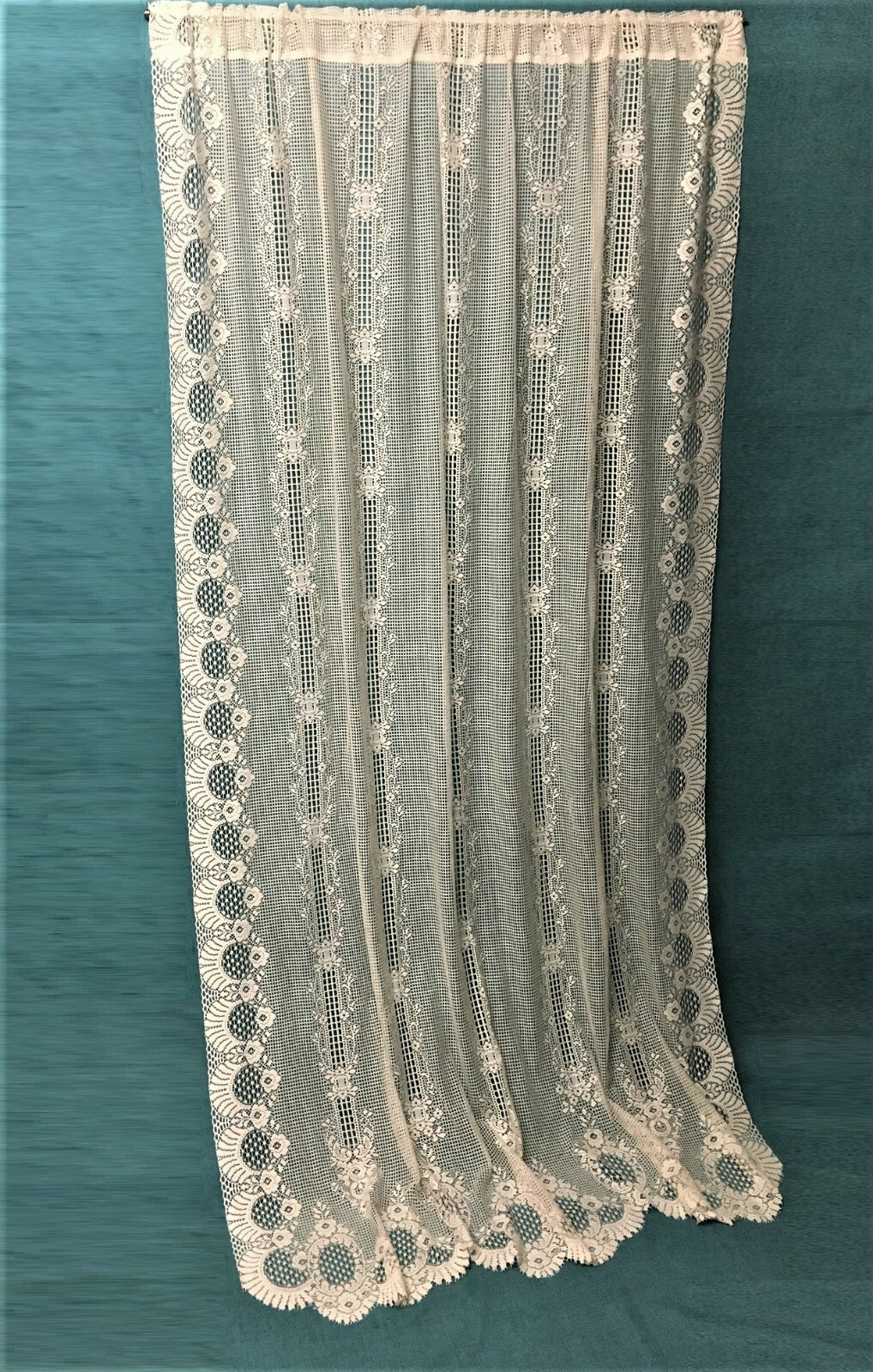 Valencia Ivory Cotton Blend Lace Window Panel 60″ x 100″ Livingroom Bedrm