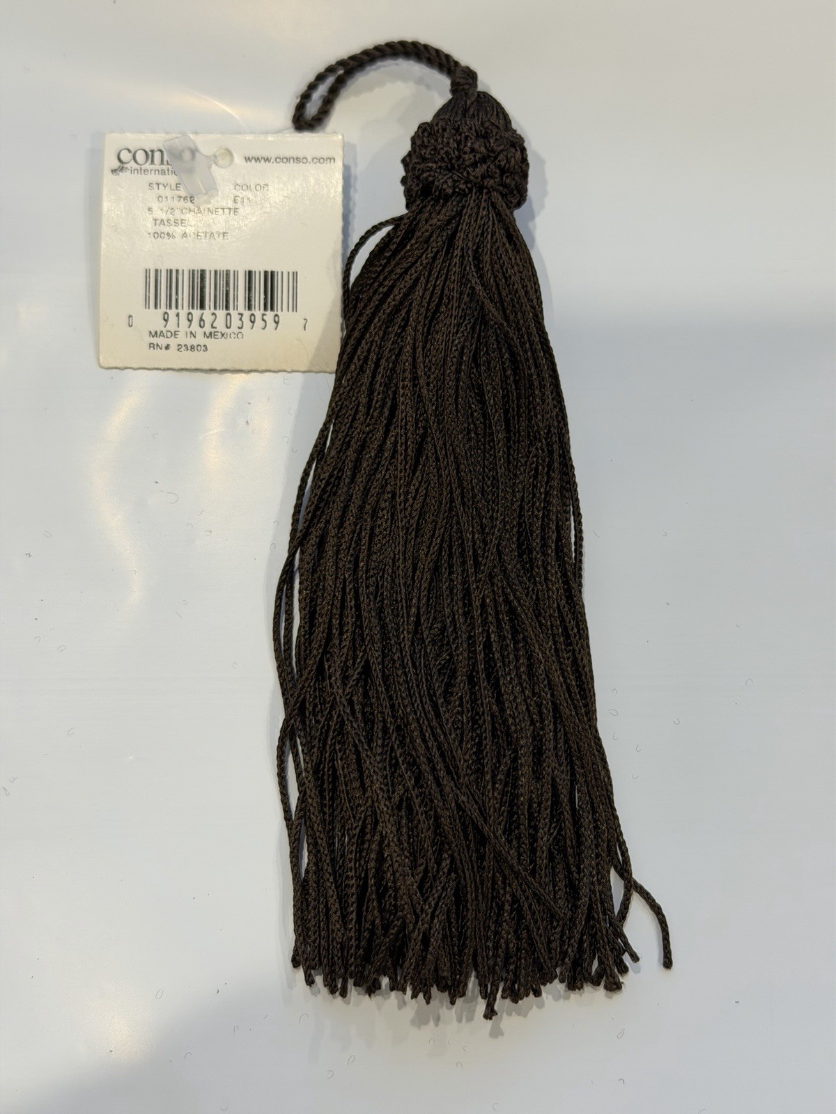 5&1/2″ Dark Brown Chainette Crown Tassel Tassels Lot Of 10 E11