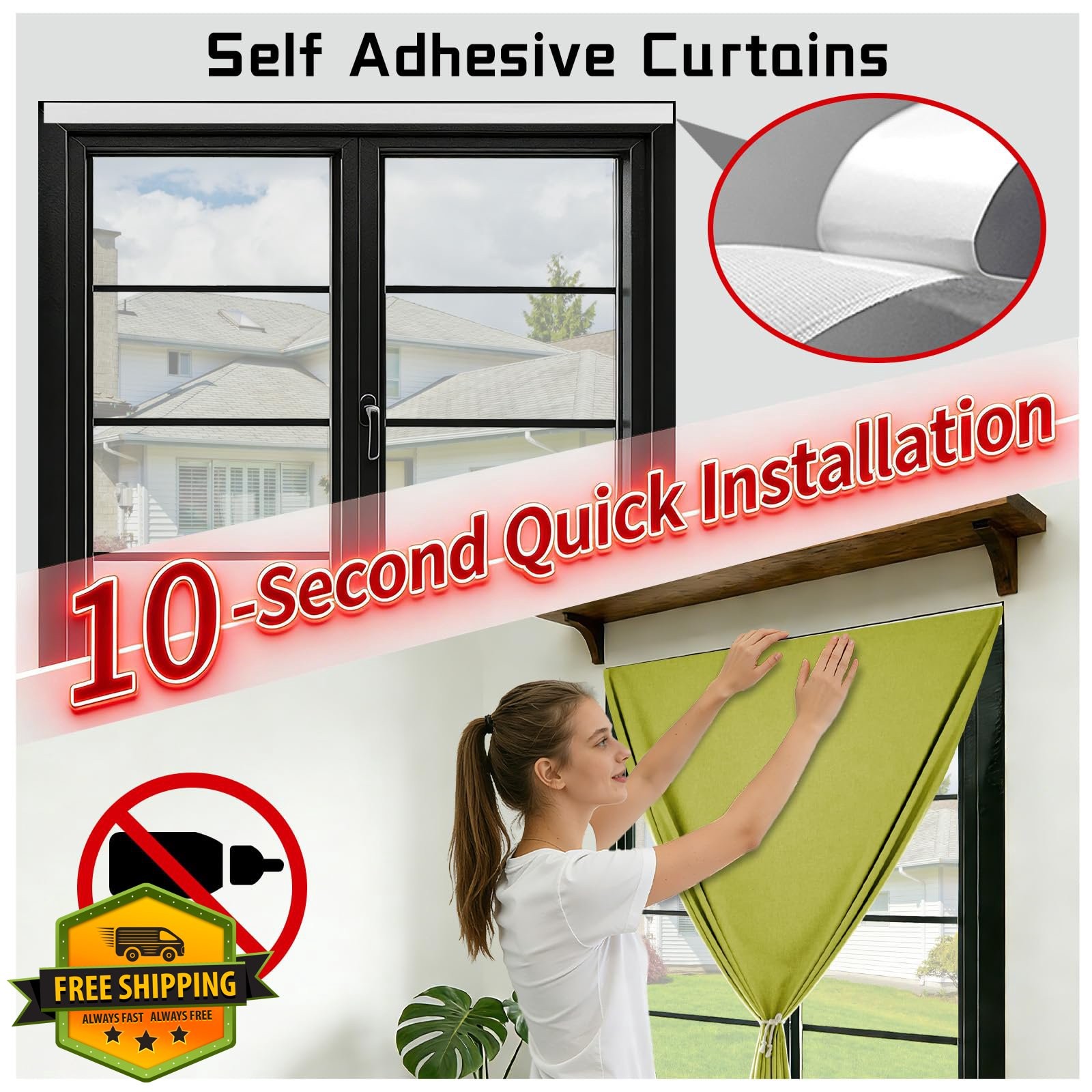 Sovtfides Fruit Green 34″x72″ Blackout Curtain