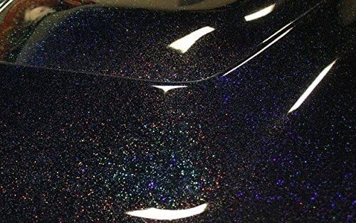 Vvivid Gloss Rainbow Black Metallic Sparkle Vinyl Adhesive Wrap 2Ft X 5Ft