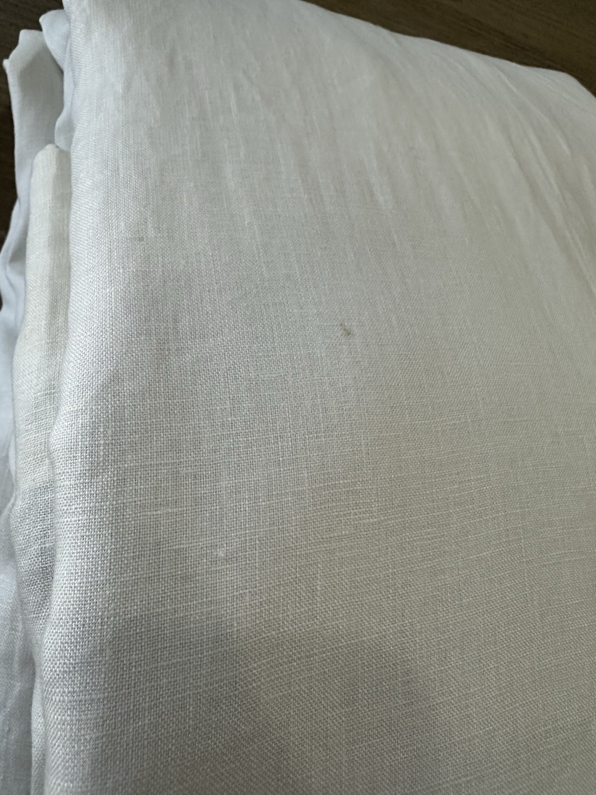 Pottery Barn Belgian Flax Linen Drape 1 panel 100×108″ Ivory blackout