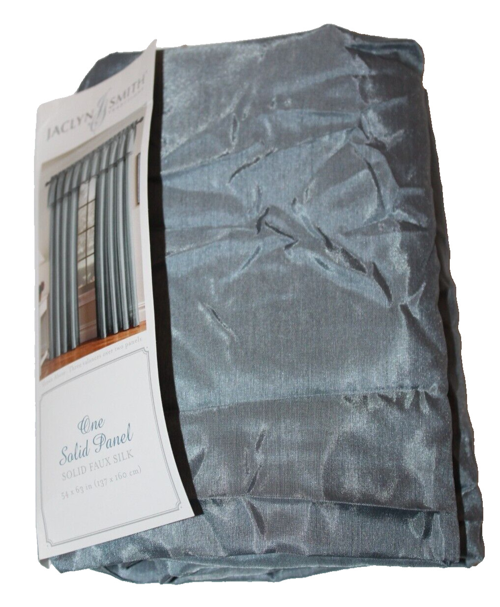 Jaclyn Smith Mineral Solid Faux Silk Panel 54 in x 63 in