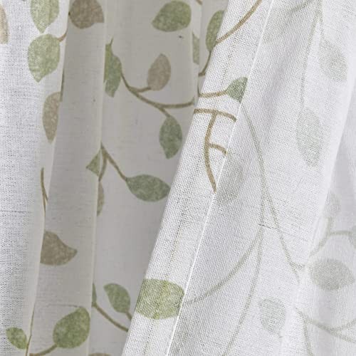 Linen Button Botanical Garden Window 40″W x 84″L (Pack of 1) Neutral & Green
