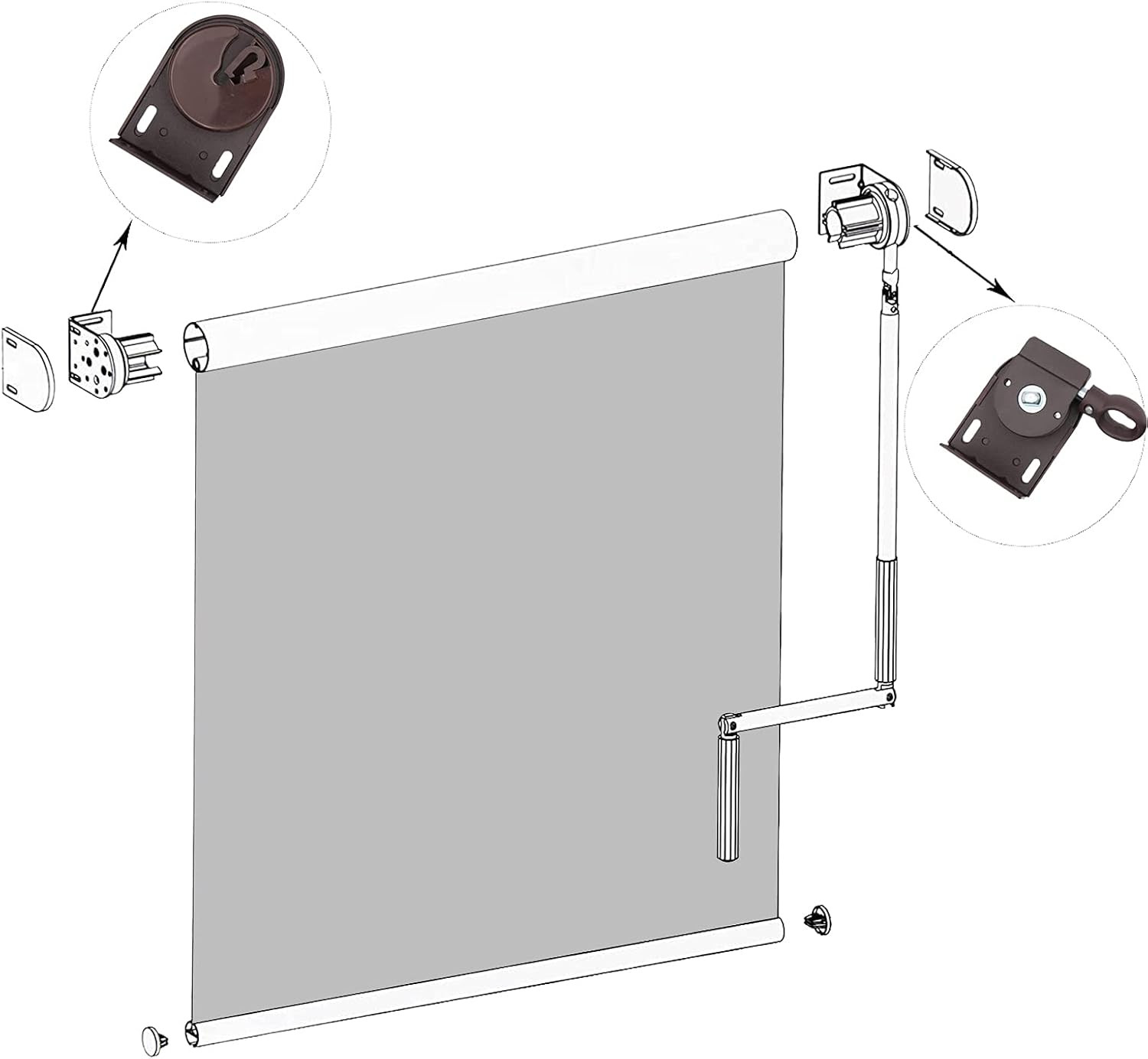 Cordless Bracket, Usual Replacement Parts for Indoor/Outdoor Sun Shades or Rolle