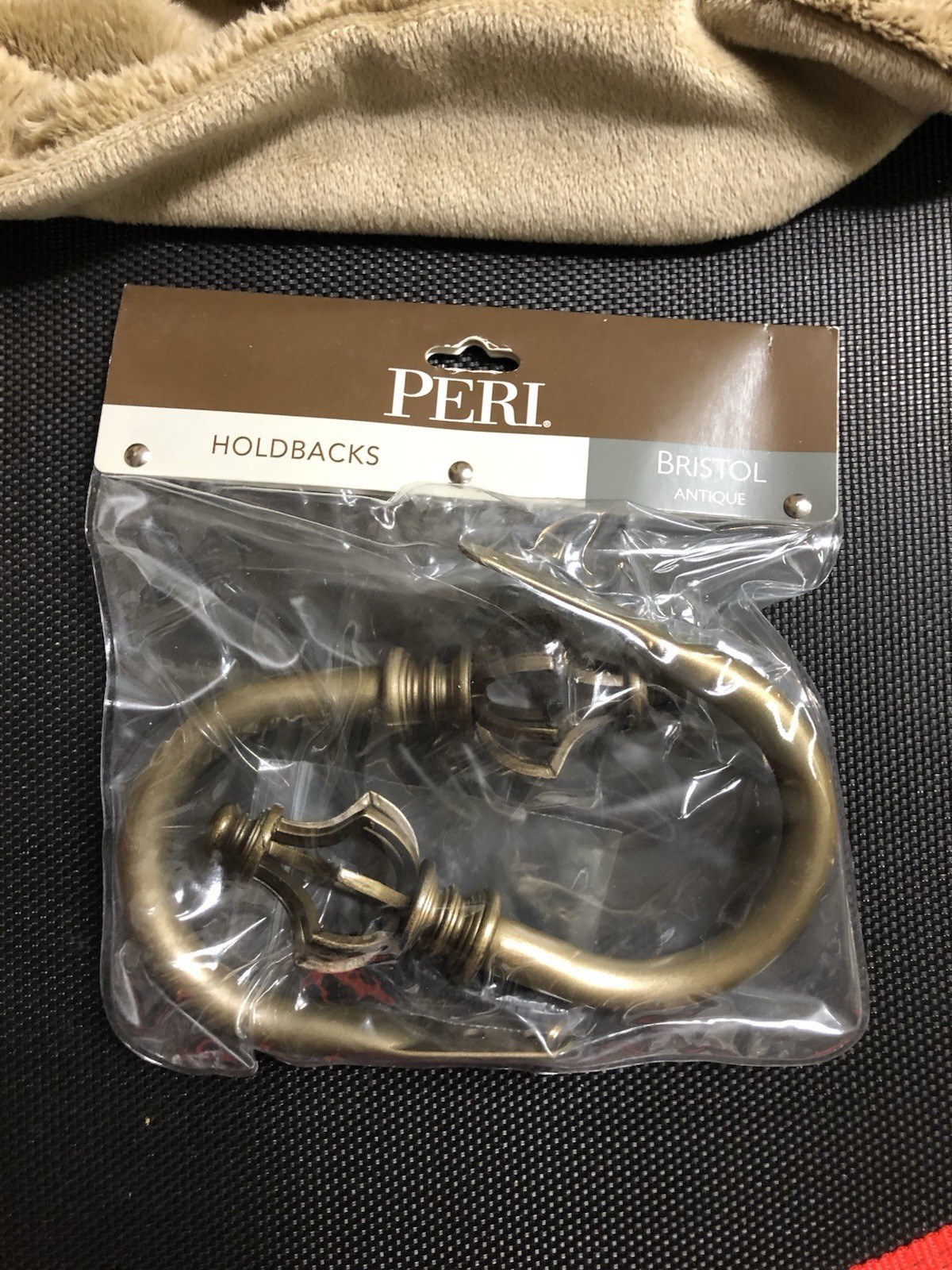 PERI Bristol Antique CURTAIN HOLDBACKS TIE BACKS DRAPES HOLDERS Bronze New