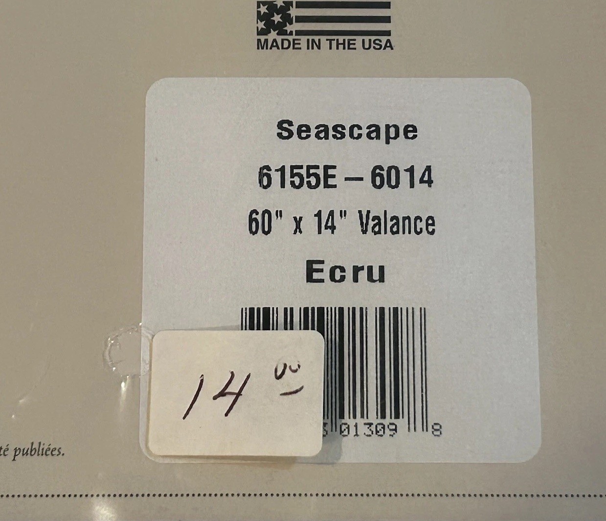Heritage Lace Curtains Set: Seascape : 60×24 Tier, 60×14 Valance ..Ecru.. New