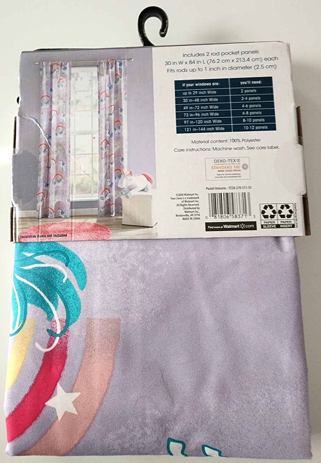 Your Zone 84-Inch Room Darkening Panel Pair (2 Panels) New w/ Tags