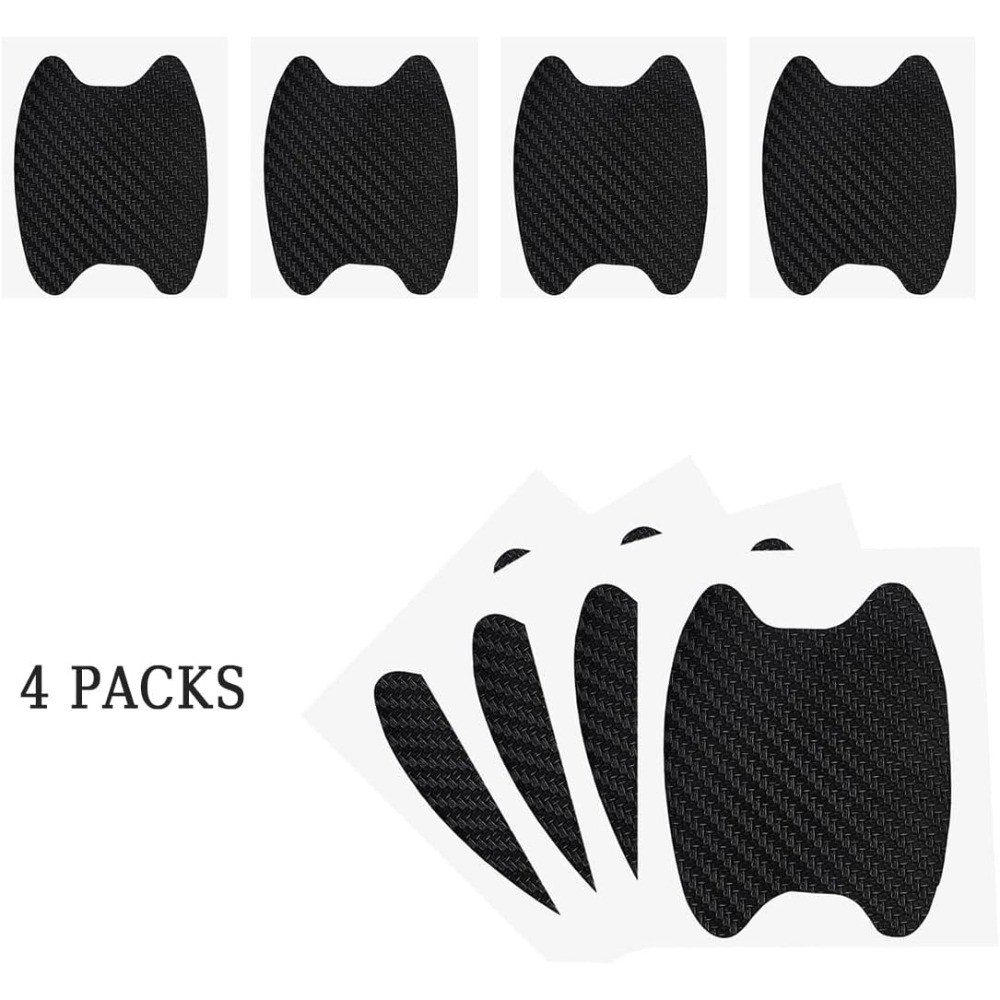Carbon Fiber Car Door Cup Protector Anti-Scratches Door Handle Protective Film