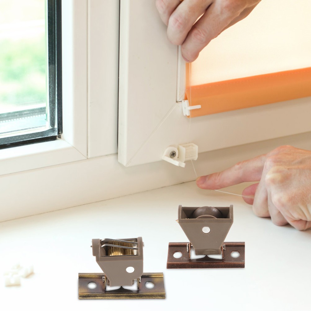 Cord Lock Pulley Set For Bamboo Roller Blind Curtain Shade Window Accessories