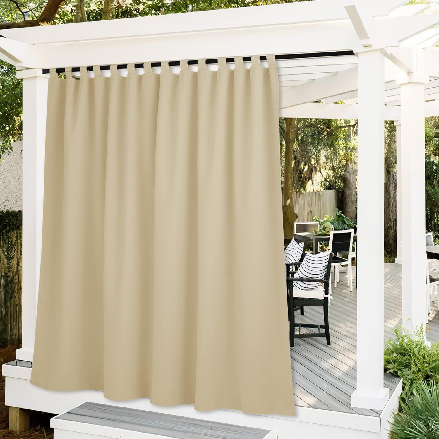 Outdoor Curtains Extra Long – Blackout Privacy Waterproof outside Curtains Block
