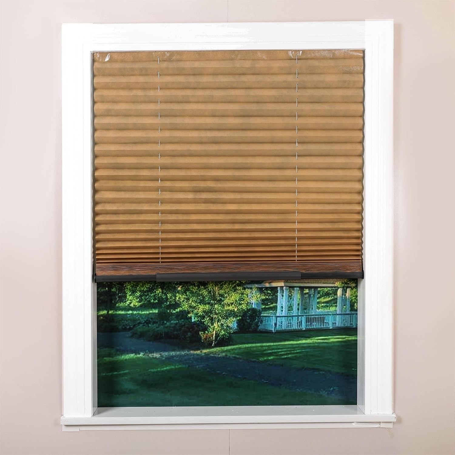 Trimmable Cordless Pleated Window Shades, Easy Install 30”W x 64”H, 2-Pack