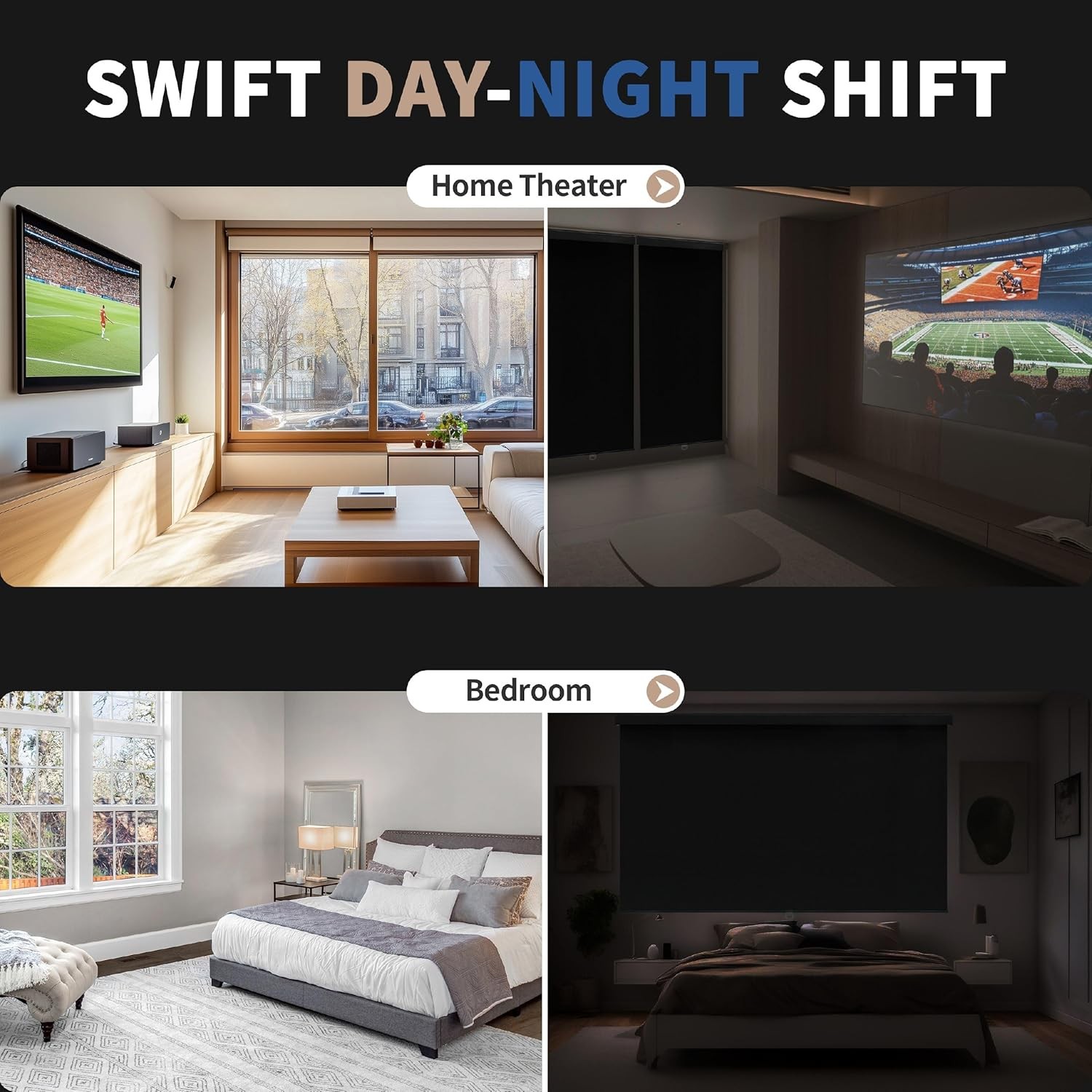 ColourTree Cordless Blackout Roller Shades, Thermal Insulated, UV Protection