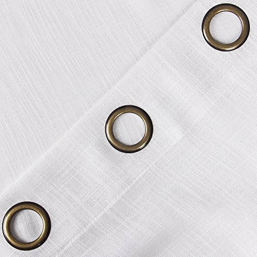 VOILYBIRD Palma Linen Textured Semi Sheer Curtains for Living Room 96 Inches