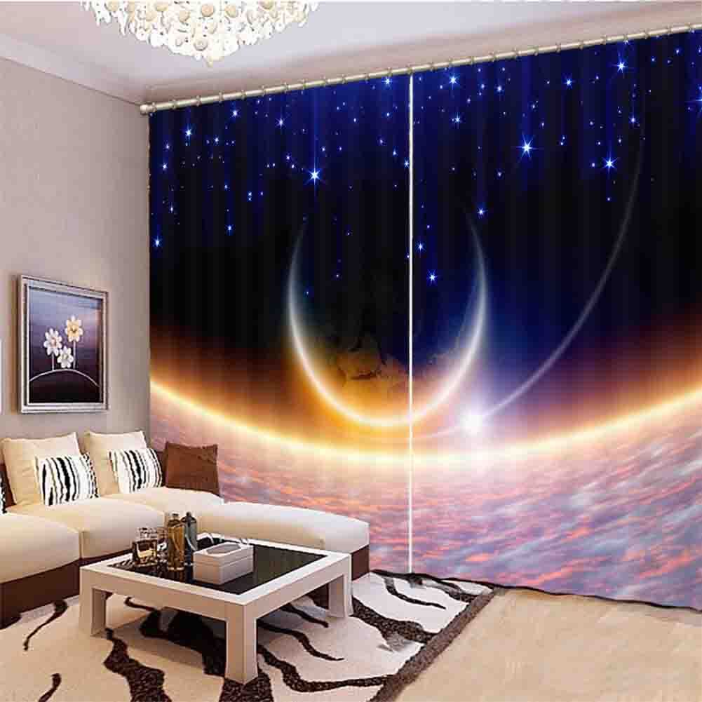 Scale Transfer Light 3D Curtain Blockout Photo Printing Curtains Drape Fabric
