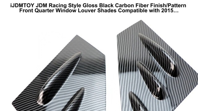 Gloss Black Carbon Fiber Front Quarter Window Louvers for 2015-2021 Subaru WRX/S