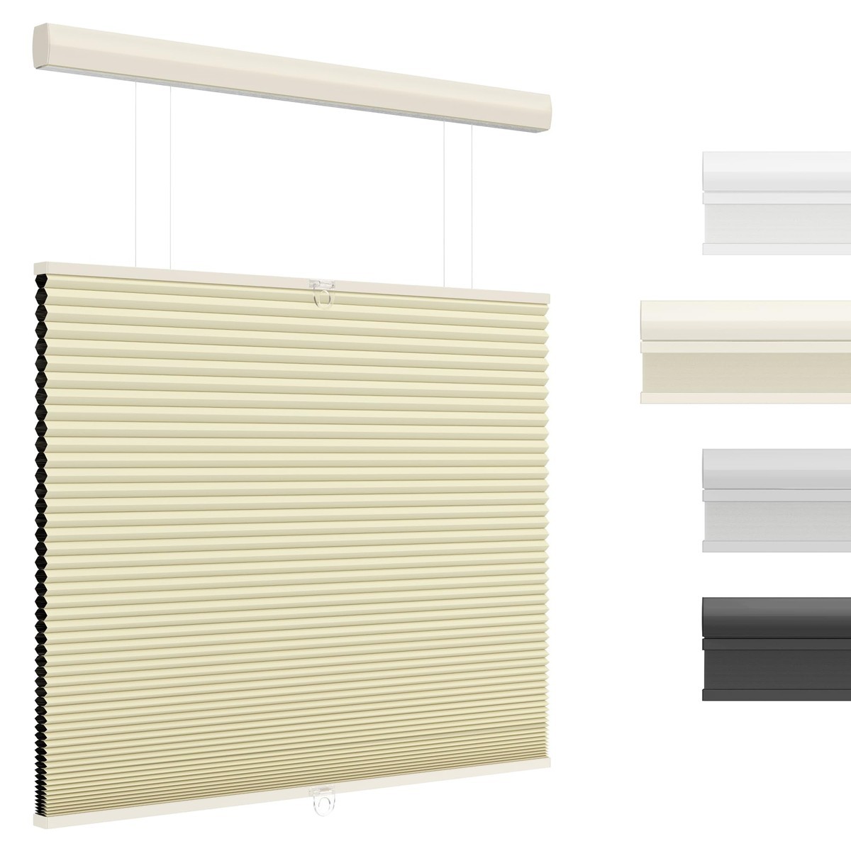 UNISHADES Top Down Bottom Up Cellular Shades 35″W x 64″H Beige Blackout