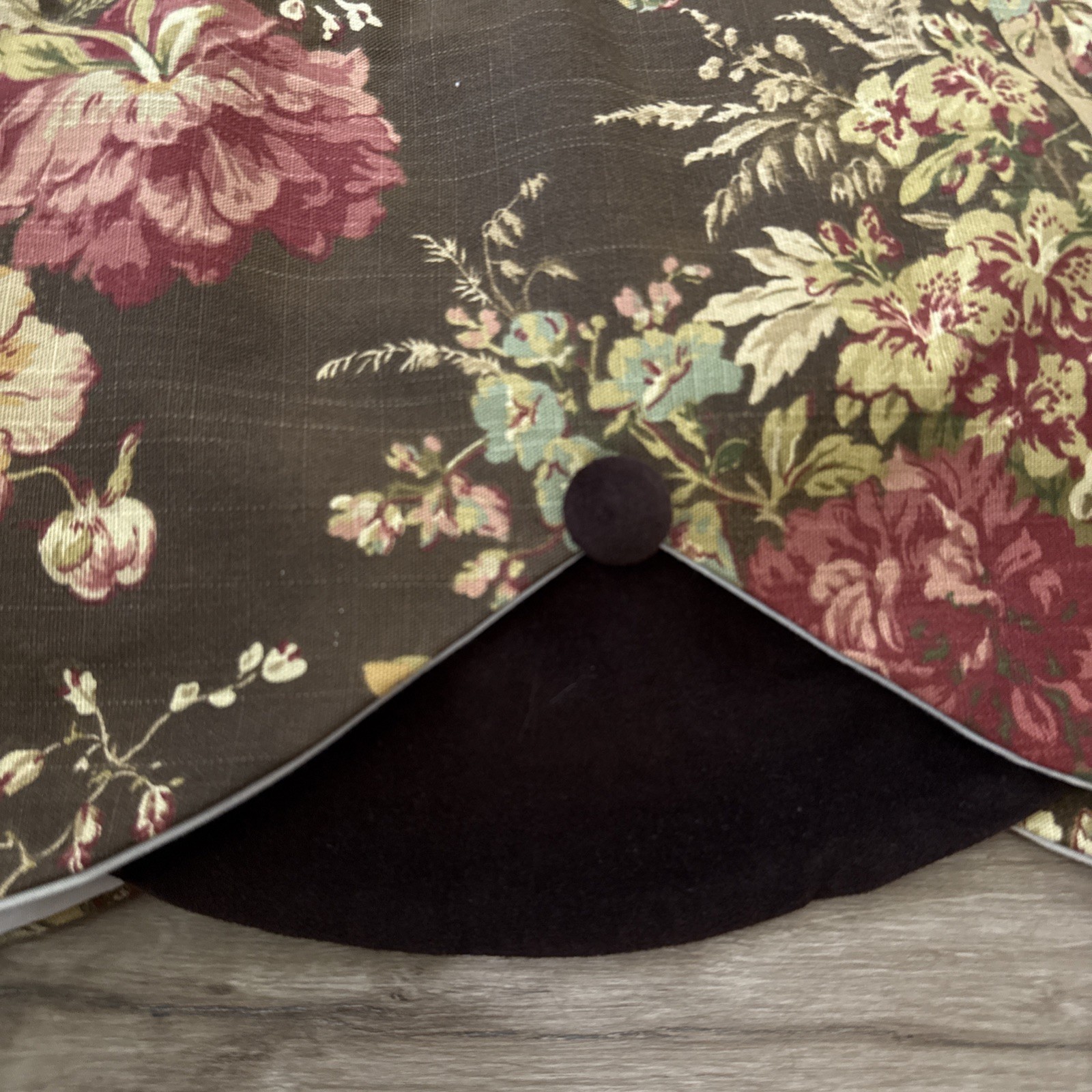 2 Custom Waverly Imperial Dress Antique Brown Valance 72″x17″ Floral Curtains