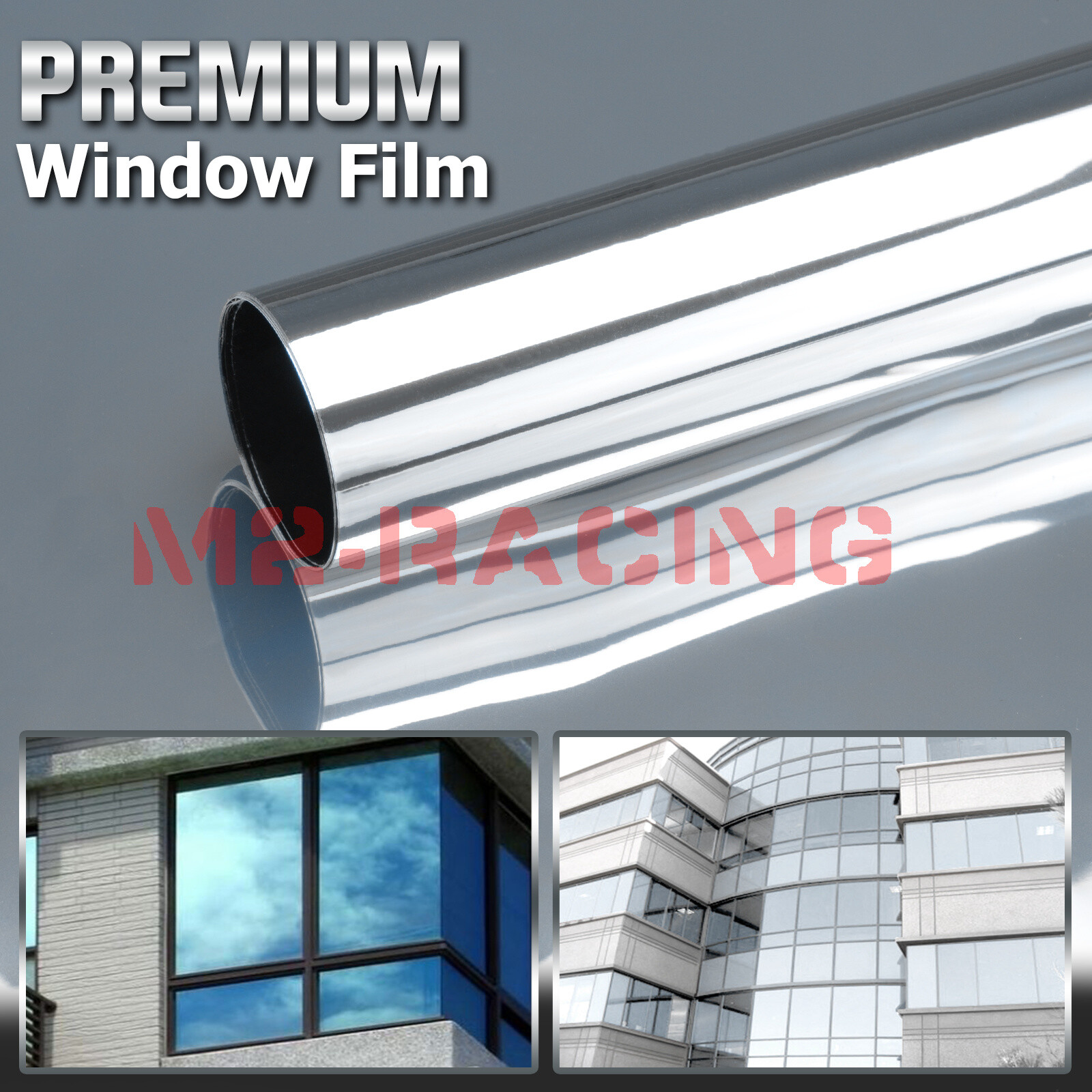 Light Silver Smoke Window Tint Film UV Heat Reflective Home Office #07
