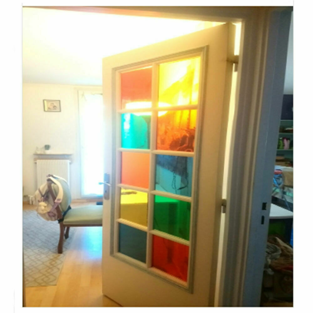 13pcs 20x30cm Bundle Window Film Stained Glass Decor Uv Window Sticker Vinyl DIY