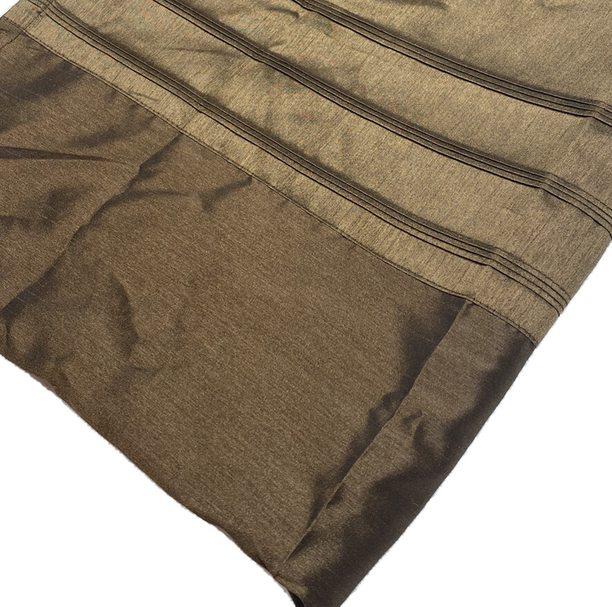 1 Single Brown High End Curtain Panel 94 Faux Silk Drape Chocolate Dark Long