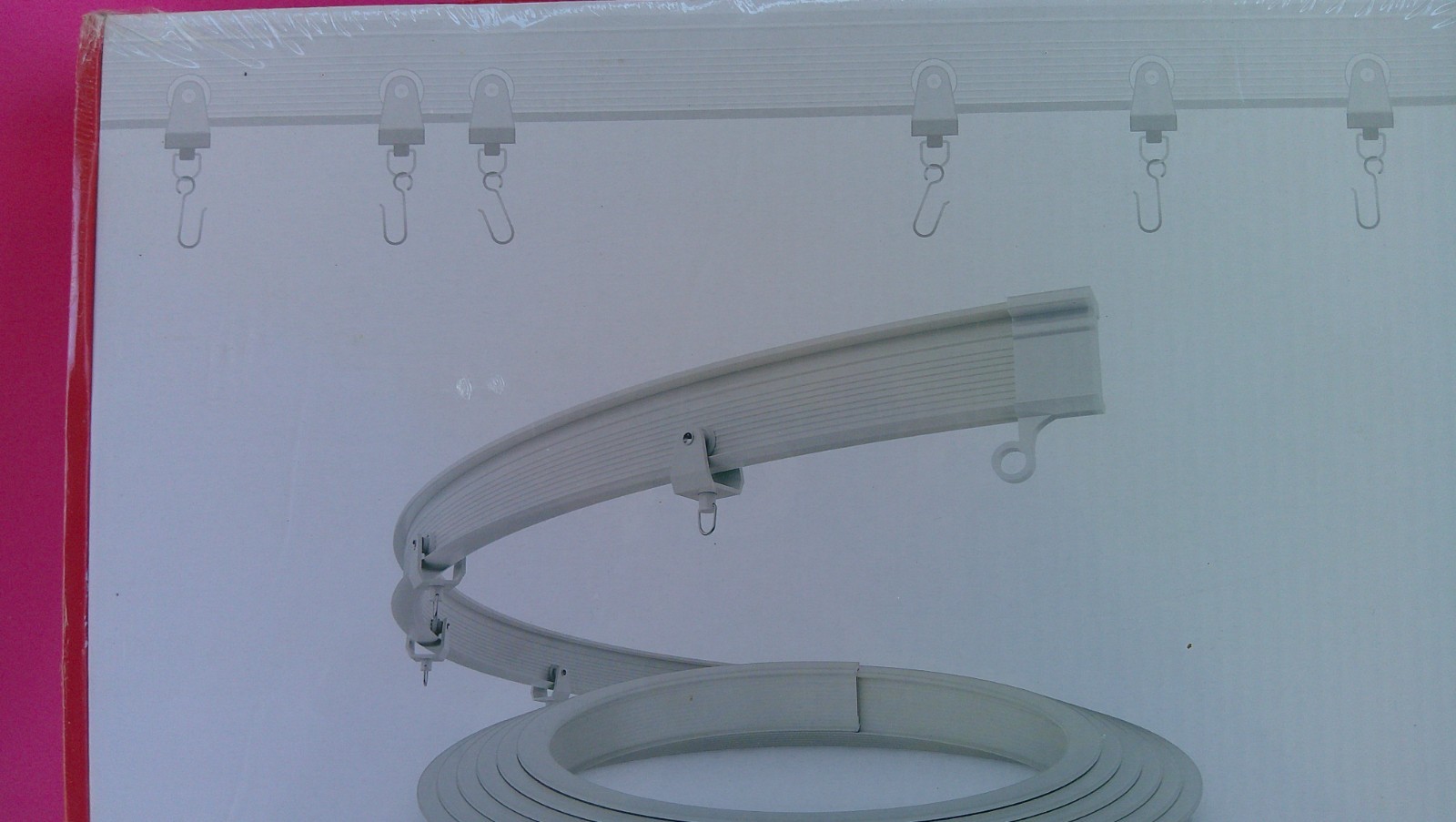 Flexible Bendable Ceiling Curtain Track, 16.4ft (5M) Curved Curtain Rod