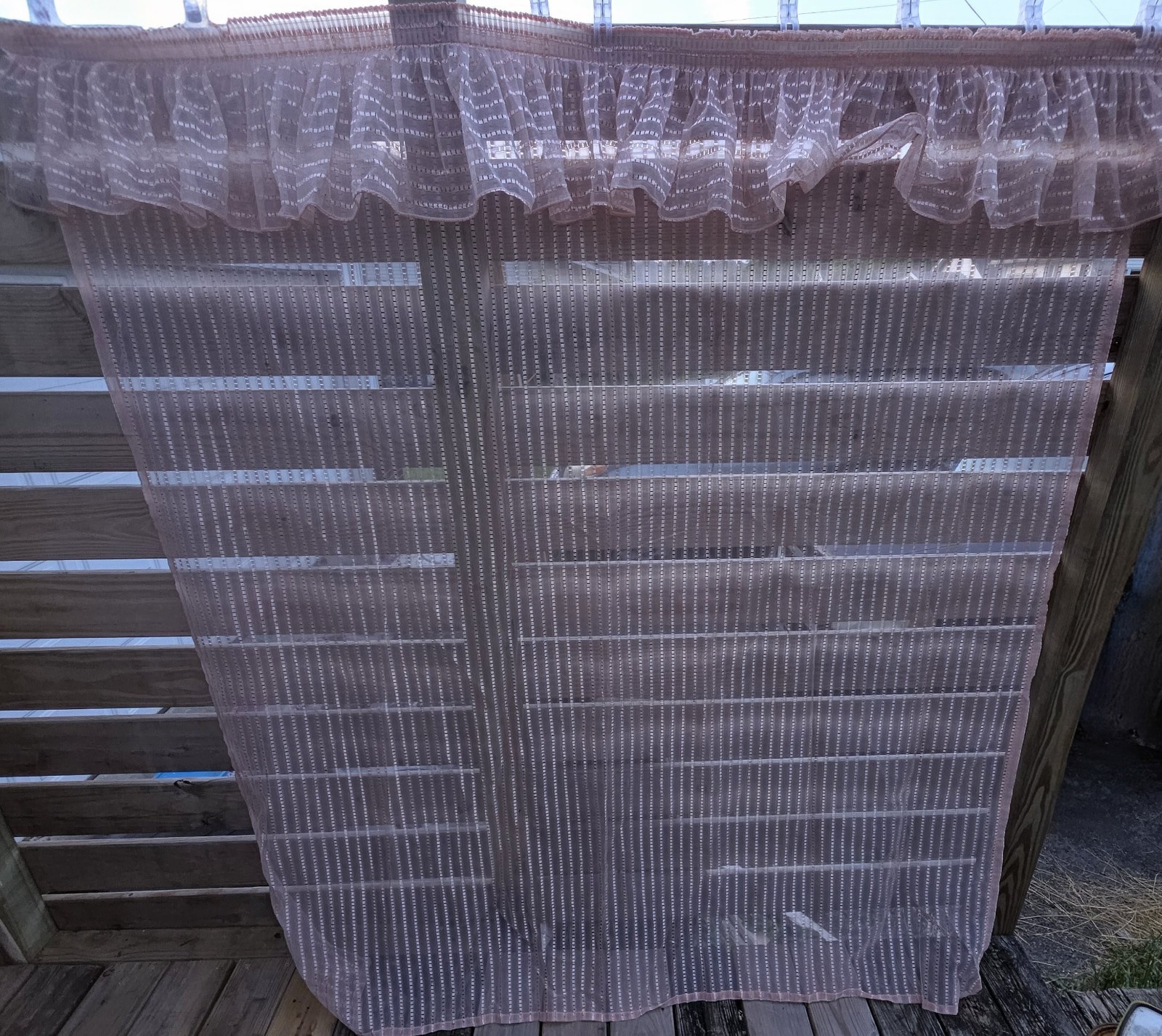 Vintage Kellwood Home Fashions Peach Blush Cottage Curtain Set – Made in USA