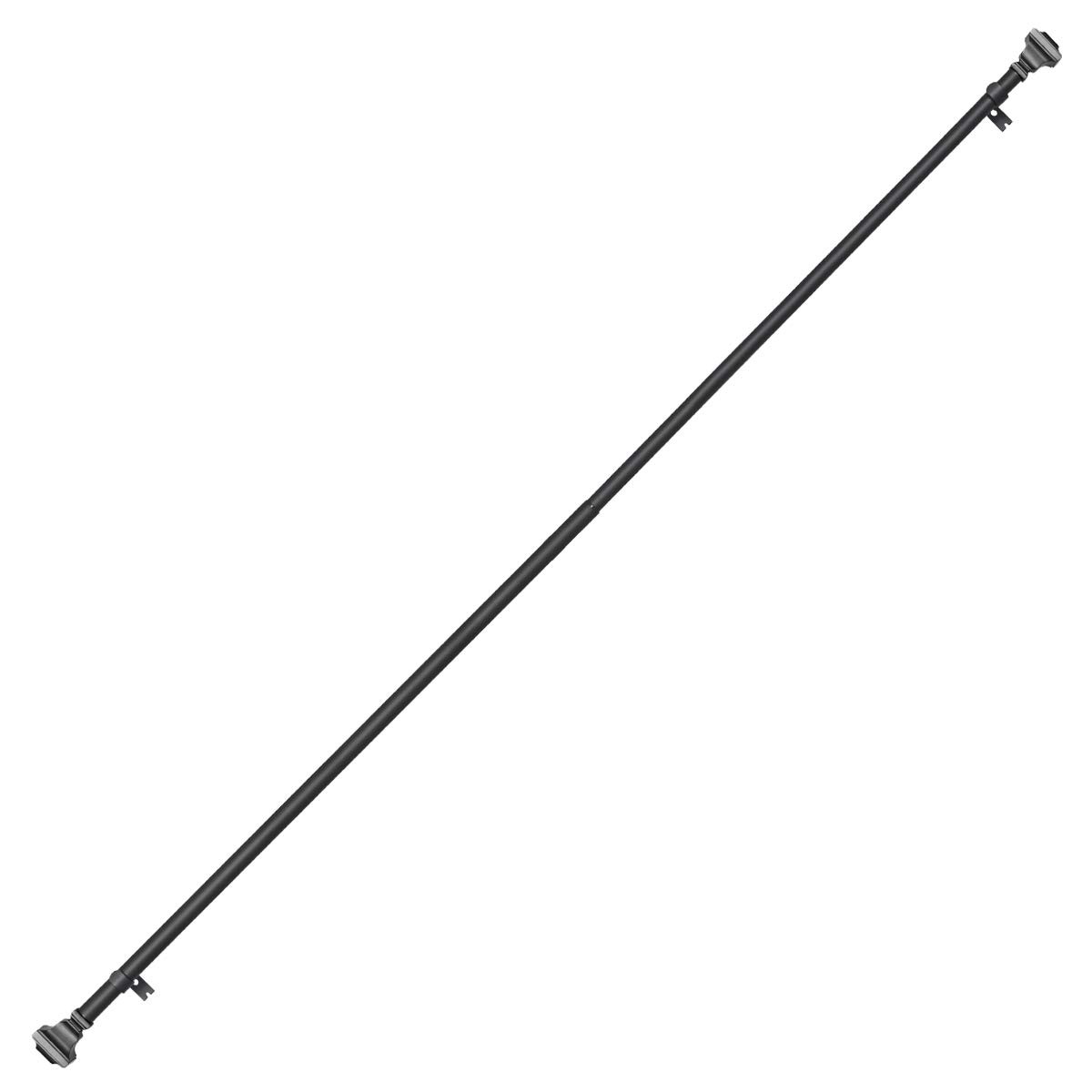 Rust-Resistant Iron Curtain Rods for Windows, 28-48 Inches, with Square Finia…