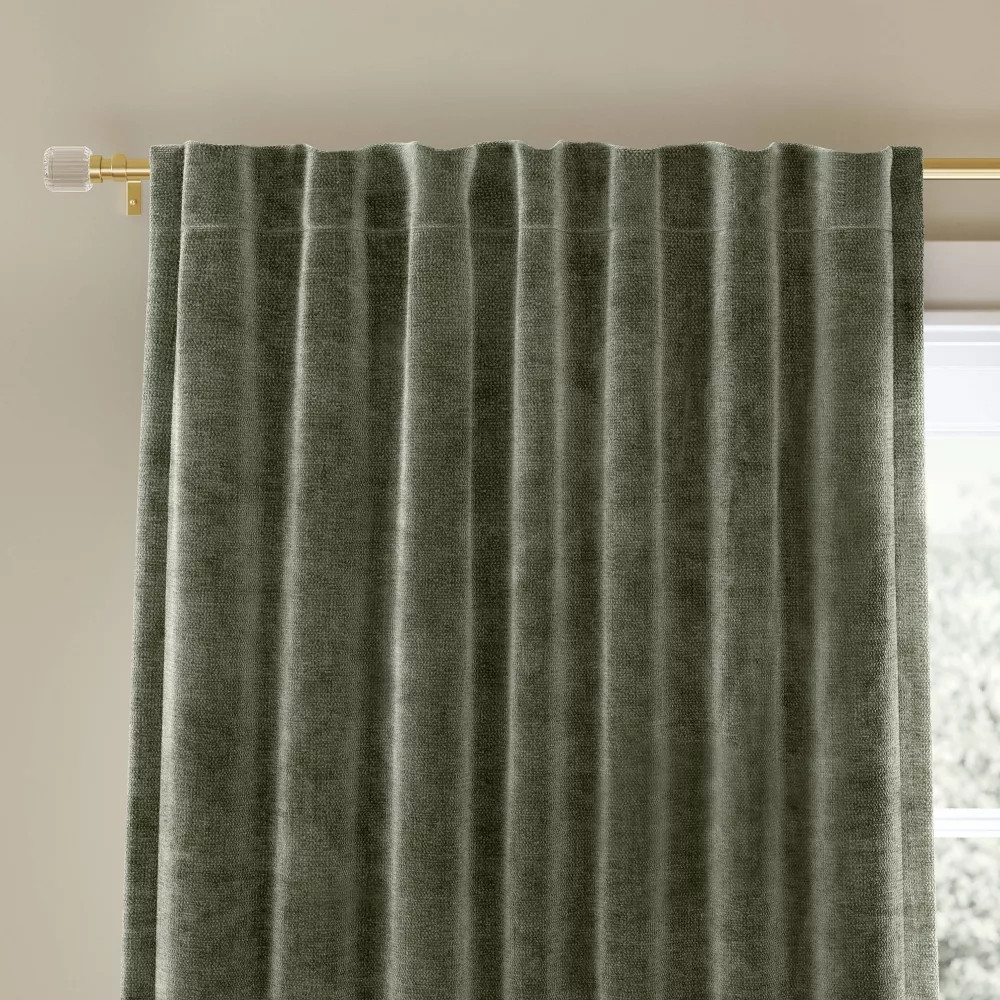 Blackout Chenille Curtain Panel – Threshold