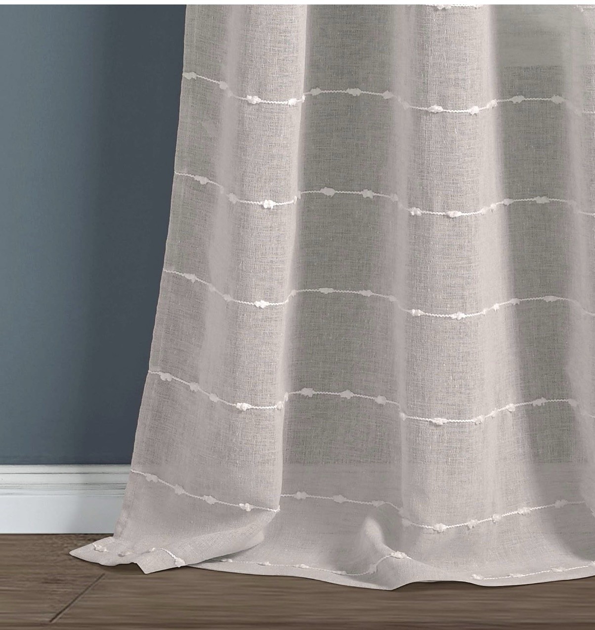 Lush Decor Farmhouse Textured Grommet Sheer Window Size : 38 X 84 Set Of 2