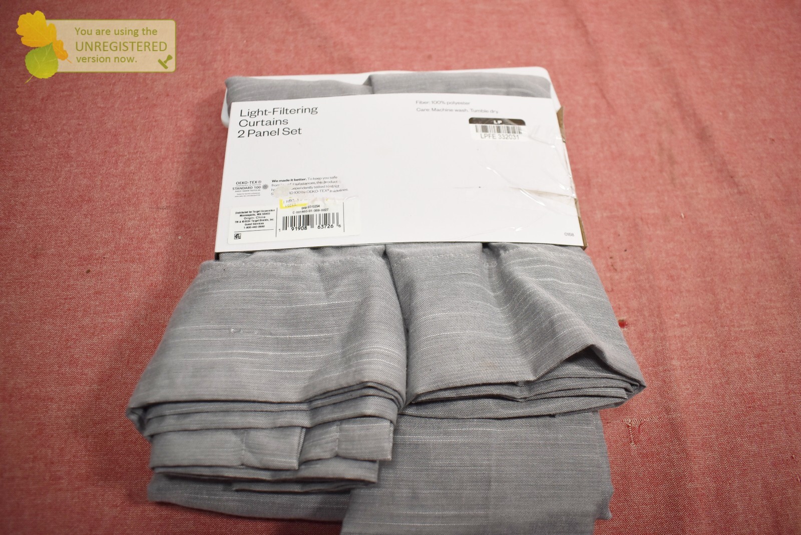 Room Essentials Rod Pocket 2pk Window Curtain Panels 42×84″ Gray*#