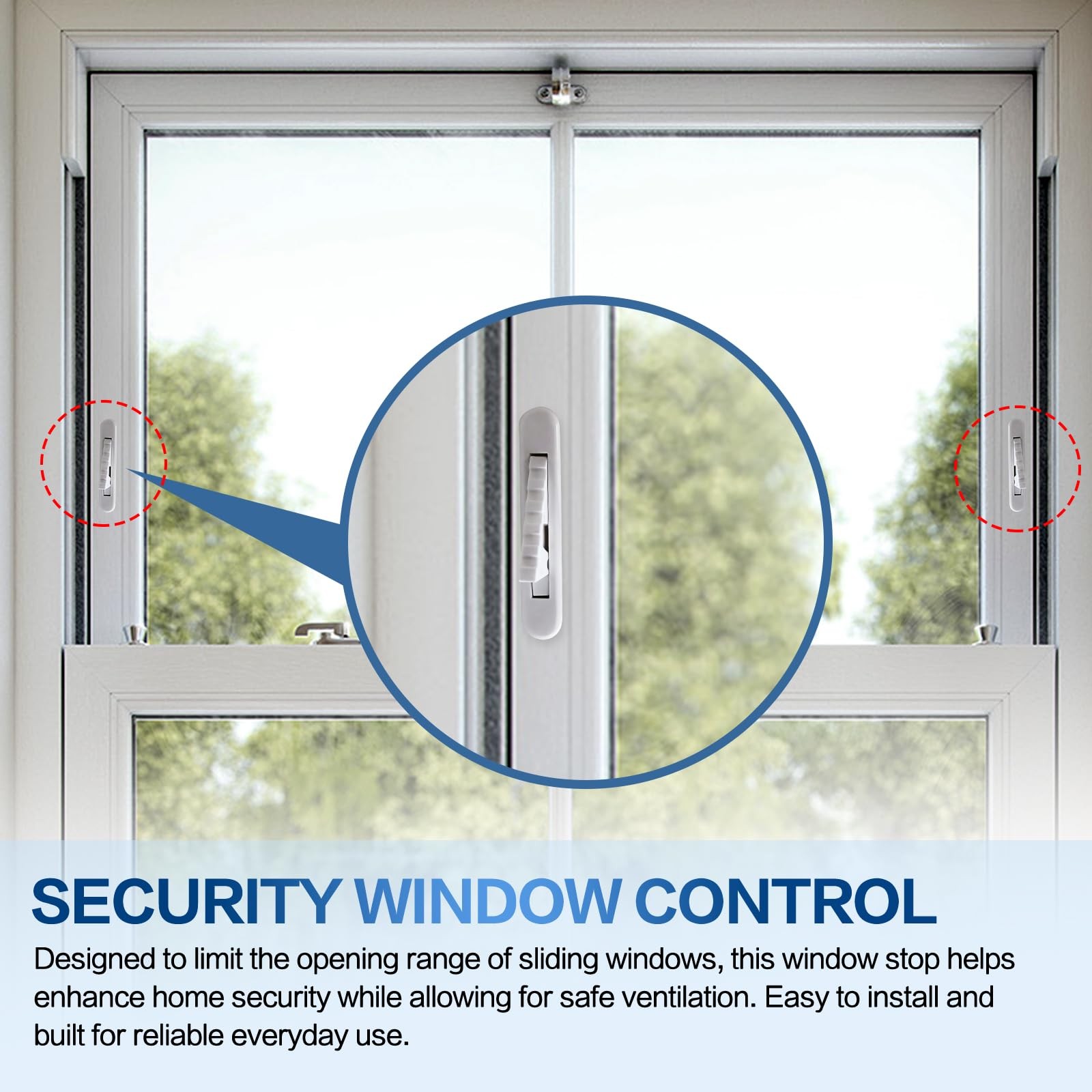 8 Pack Window Sash Vent Stops – Replacement for 1712 Snap-in Limit 1712-8 Pcs