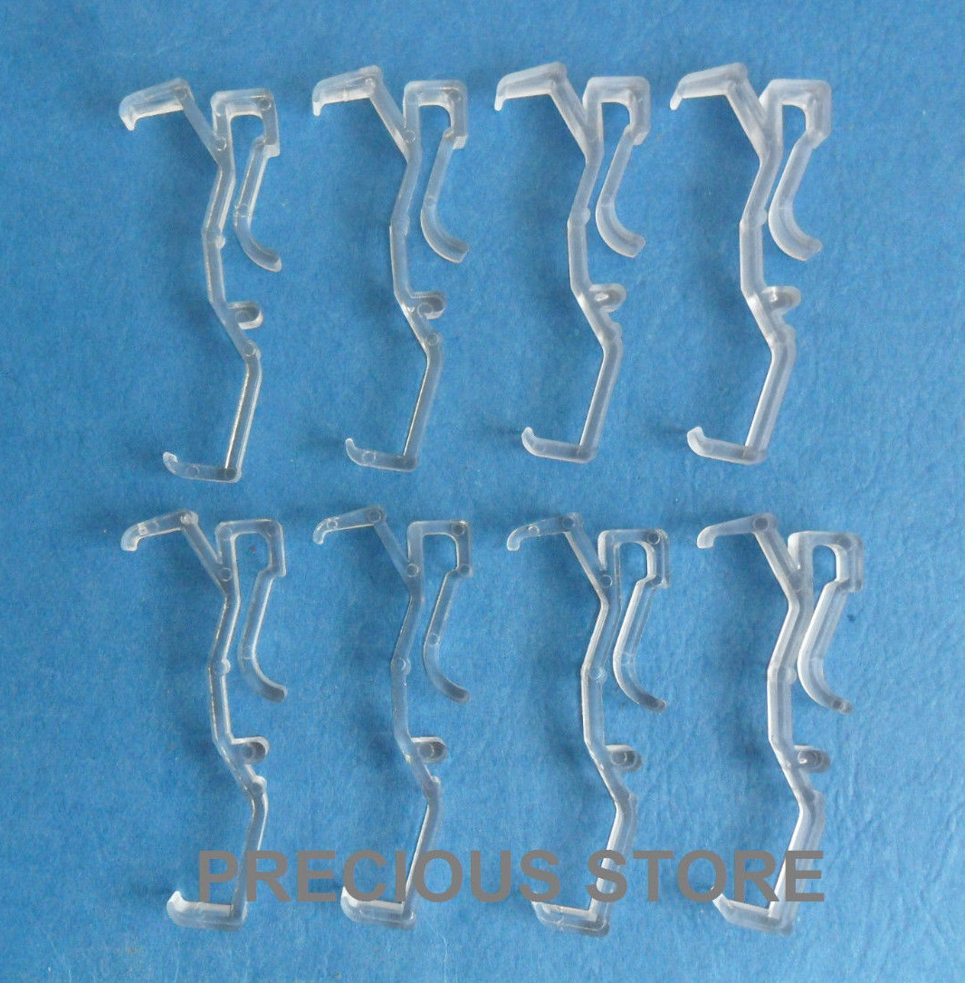8 – 30 Pcs 2 1/2 Inch CLEAR Valance Clips For Horizontal Faux & Wood Blinds 2.5″