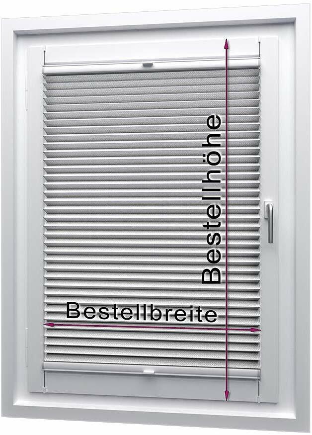Plissee Rollo ohne Bohren Klemmfix Blickdicht nach maß Jalousie Faltrollo