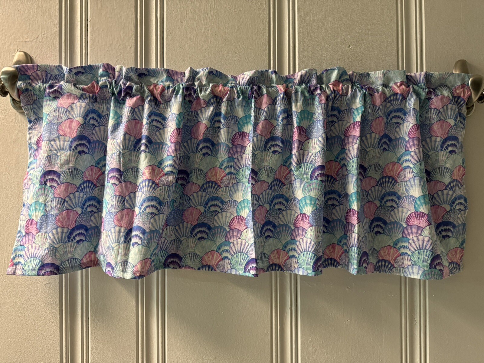Custom Sea Shells Valance Curtain Shell Beach Nautical Curtains – Made in USA