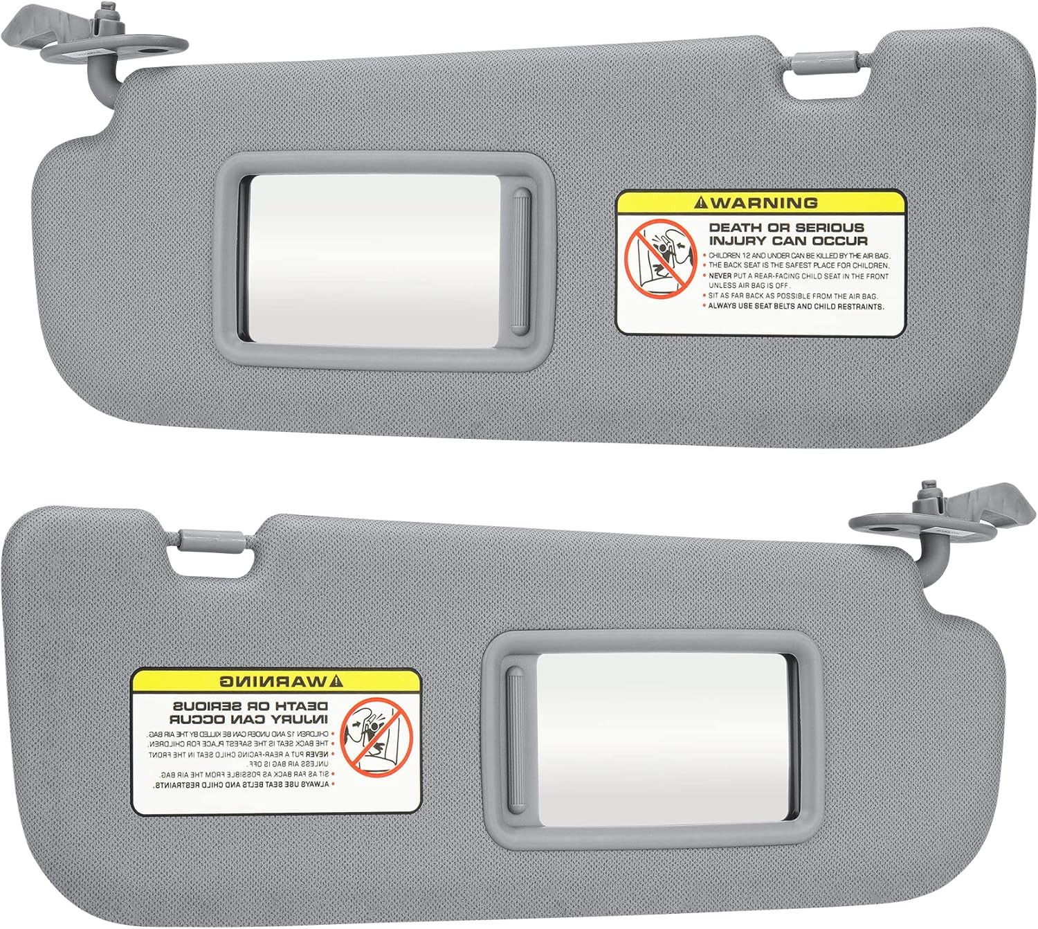 Gray Driver Left+Passenger Right Side Sun Visor 2011-12-13-14-15 Hyundai Elantra
