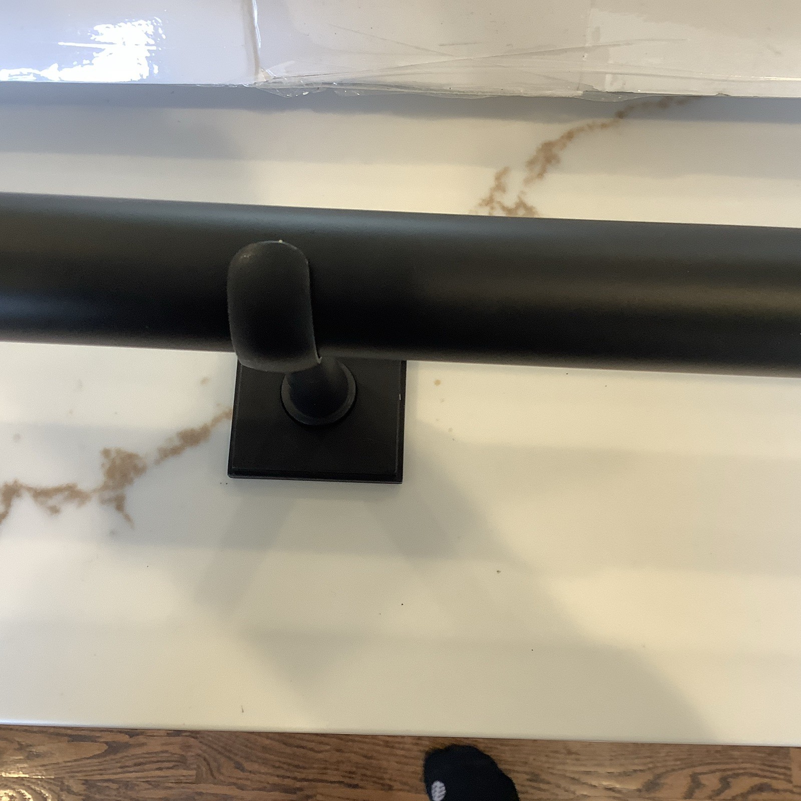 Restoration Hardware Easton Solid Brass Endcap Finial & Rod Set Black 60-108 in