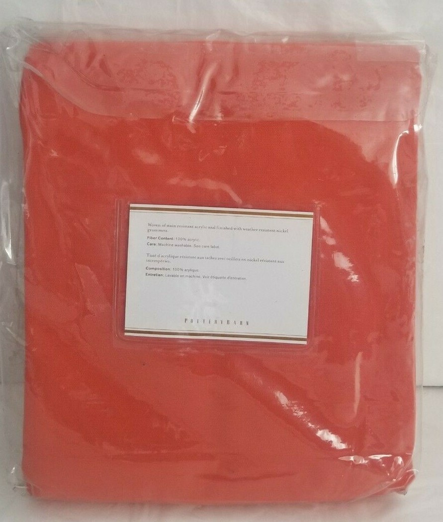 Pottery Barn Sunbrella Grommet Outdoor 1-Drape 50″ x 84″ Terra Cotta – Nickel