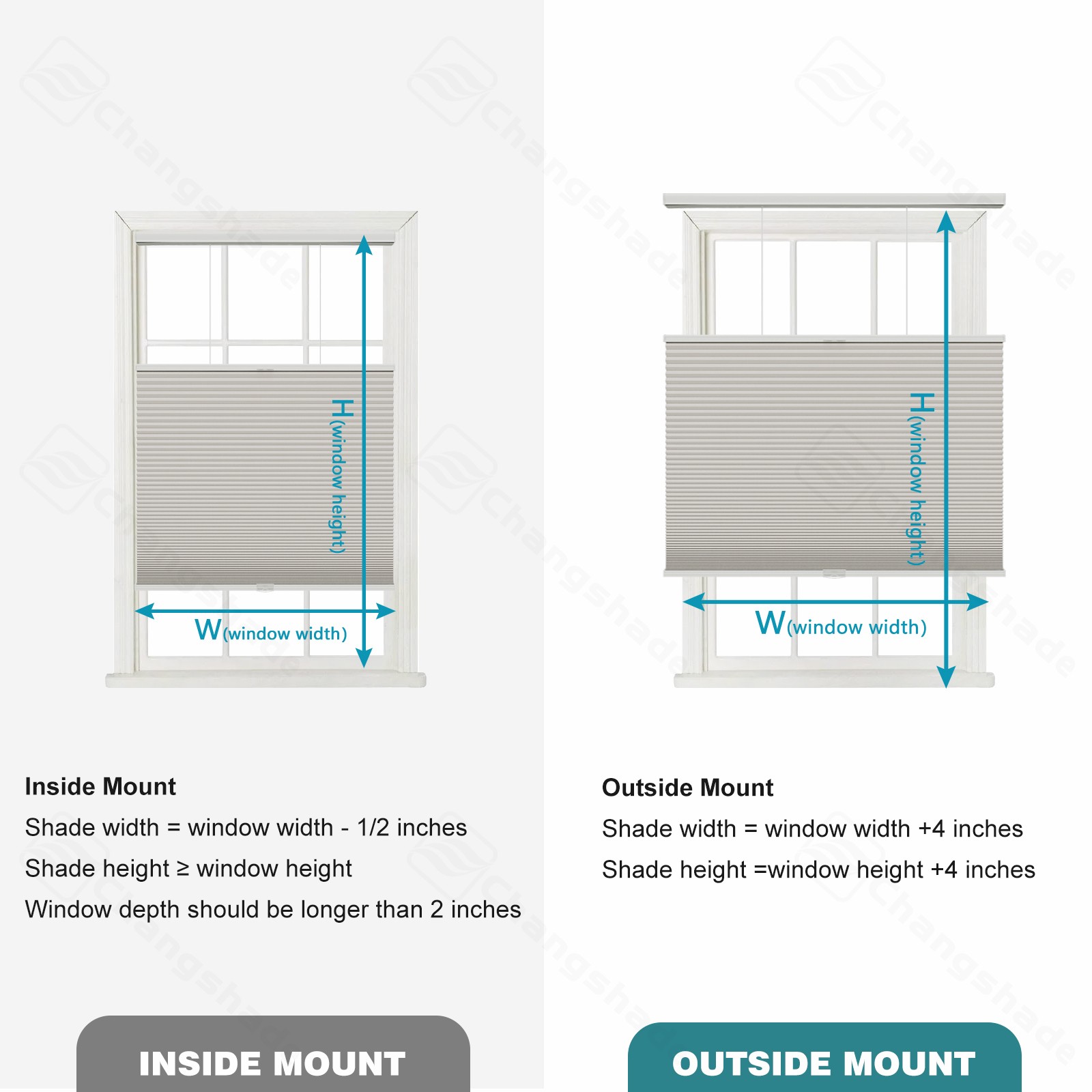 Changshade Blackout Window Blinds Top Down Bottom Up Honeycomb Cellular Shades