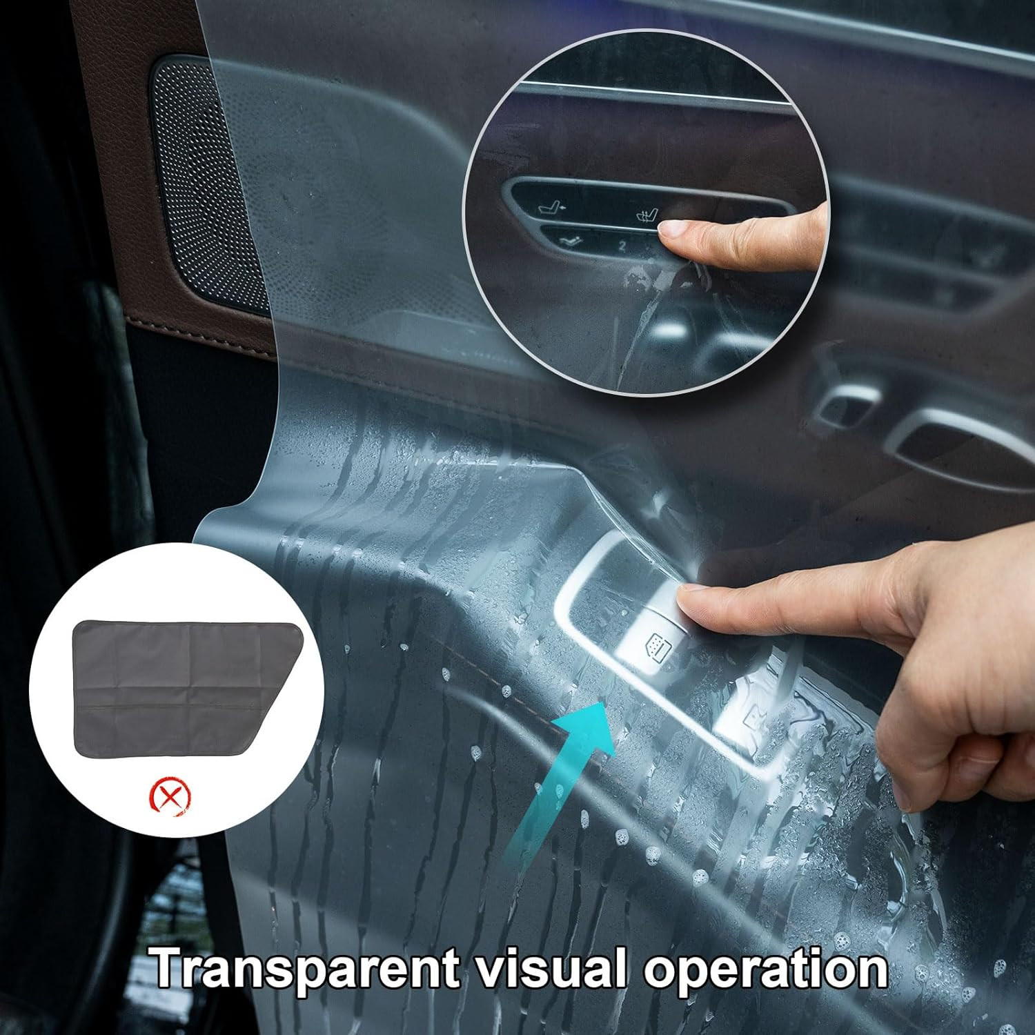 Window Tint Tool, 2 Packs Car Door Panel Cover Waterproof Guard Protection for C