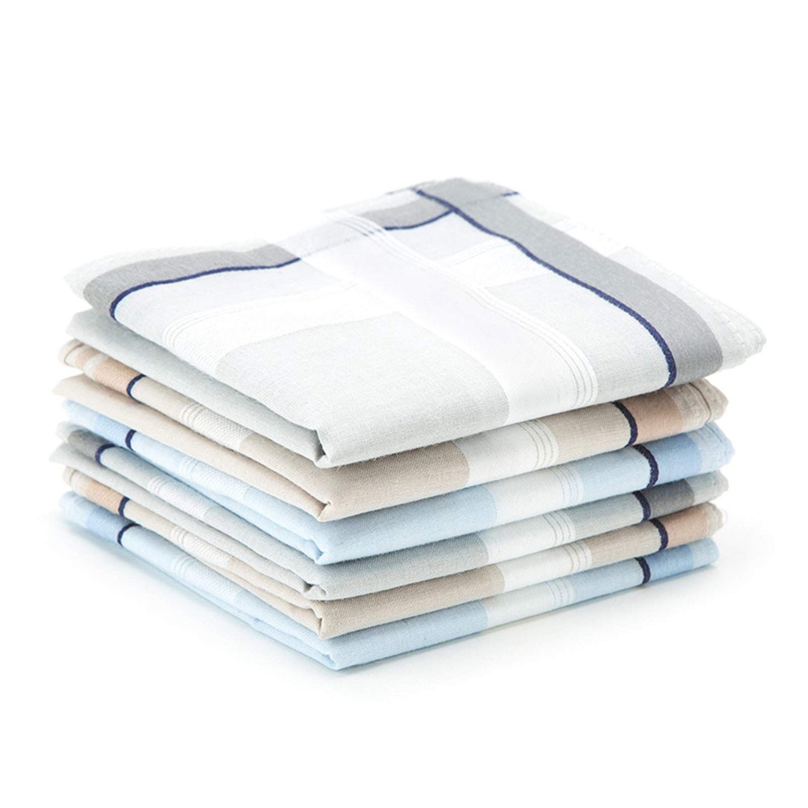 Selected Hanky 100% Cotton Men’s Handkerchief 6 Piece Gift One Size, Color 11