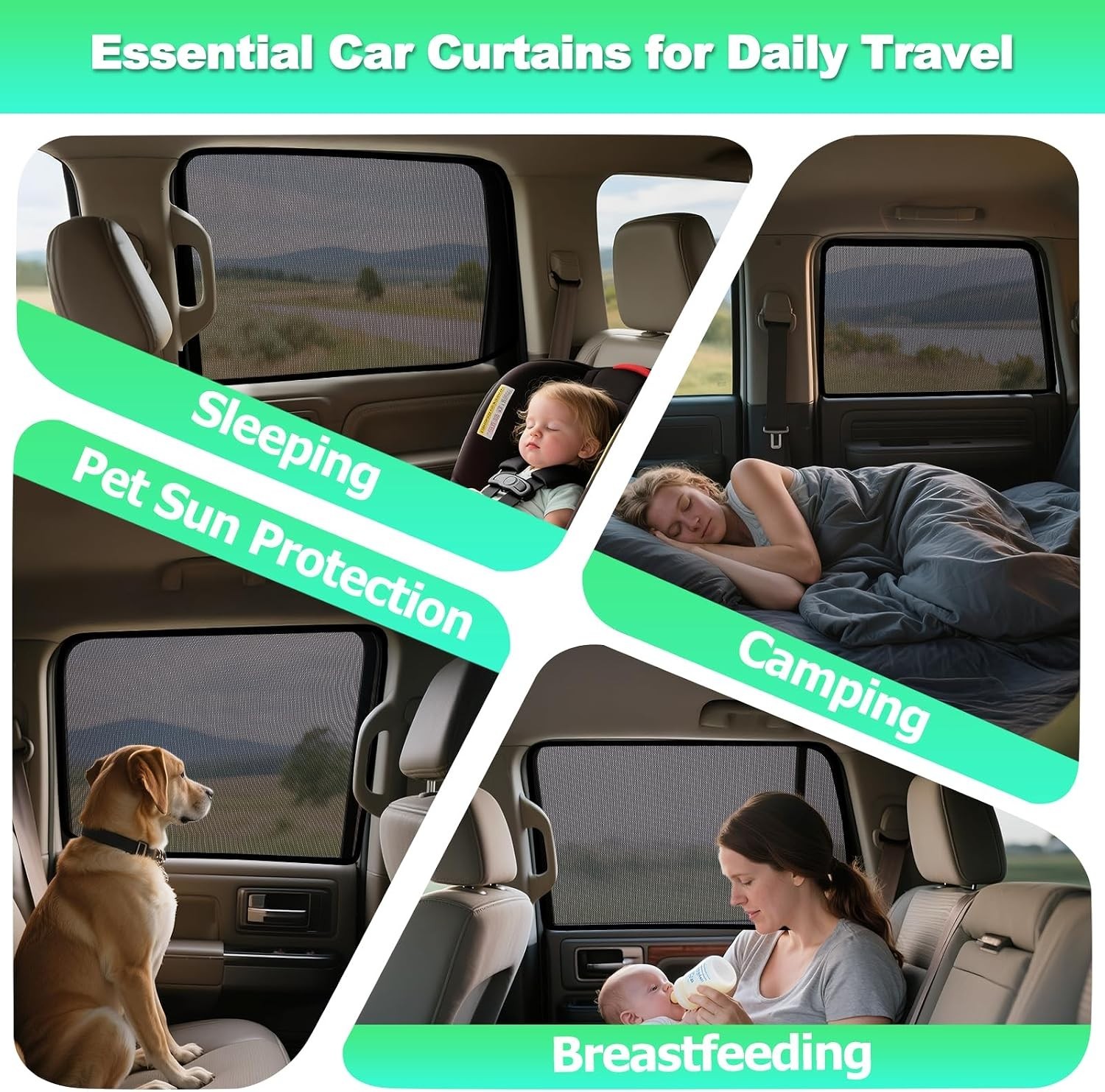 Superior Sun Protection Shades for F150 2015-2020 | Magnetic, Breathable Fabric