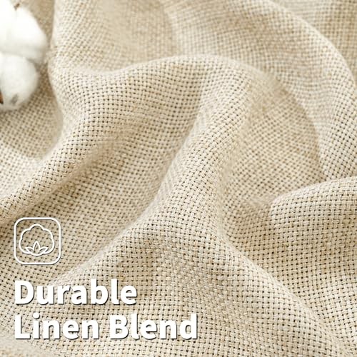 30 Inch Short Curtains for Small Window, Light 42″W x 30″L (Pack of 2) Beige